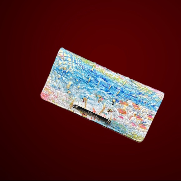 Brahmin Ady Staycation Croc-Embossed clutch wallet HTF - Picture 4 of 5